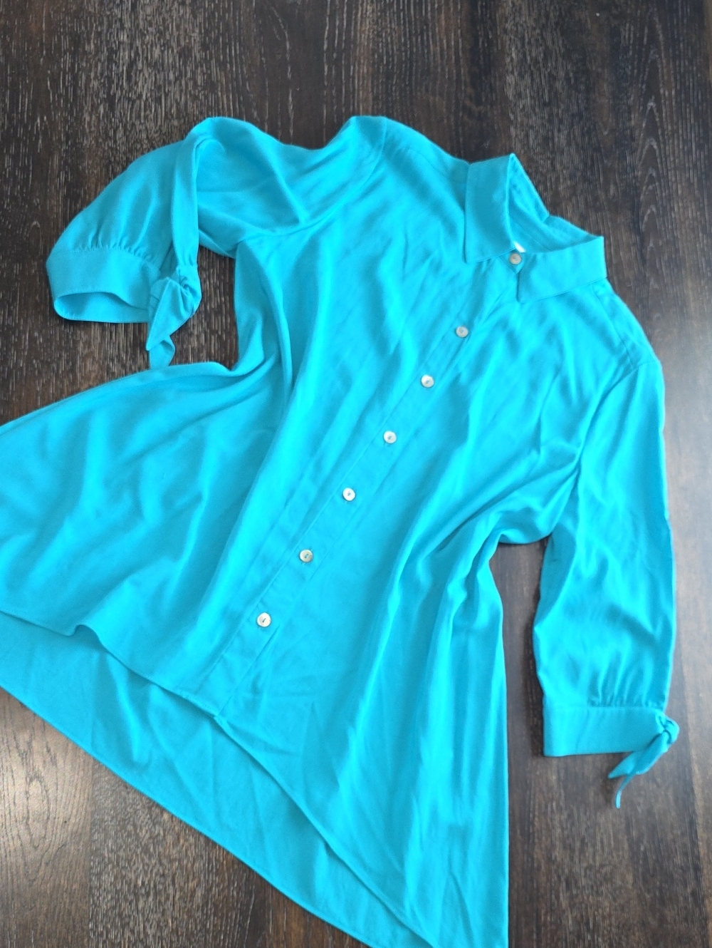 Chico's Turquoise Button-Down Tunic